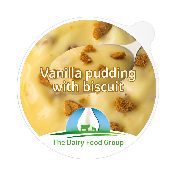 Pudding or Custard with biscuits